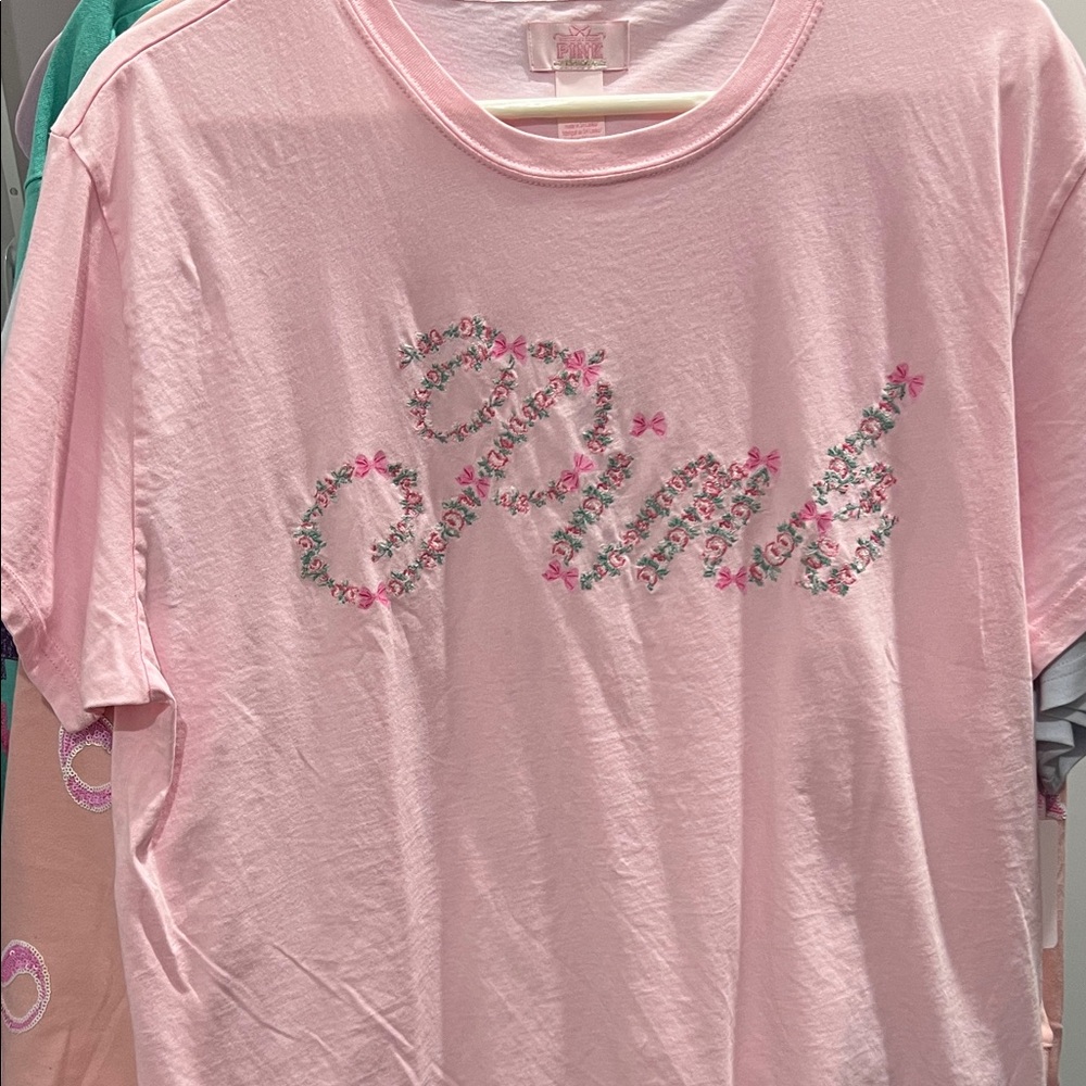 LoveShackFancy x Pink Campus Tee